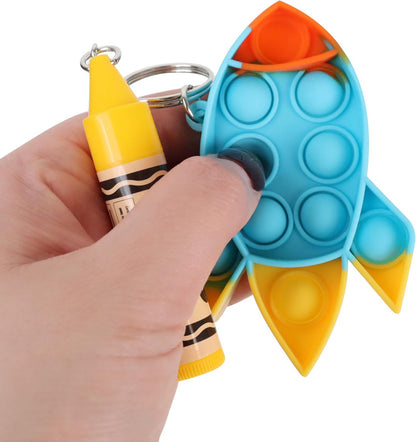 唇膏 POP IT 鑰匙圈 - 繪兒樂太空船