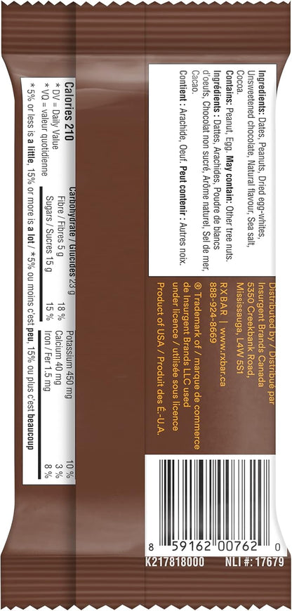 RXBAR 花生酱巧克力蛋白棒 12 x 52 克