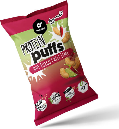 GoFitness Nutrition Protein Puffs — Veggie Mix, 6x50g Box — Crunchy High-Protein Snack for Muscle Support, Low Sugar & Keto-Friendly