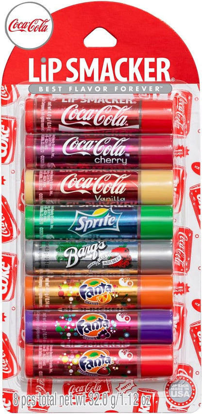 Lip Smacker Coca-Cola Party Pack Lip Glosses, 8 Count, Coca Cola, Variety 1 (SFS Only)