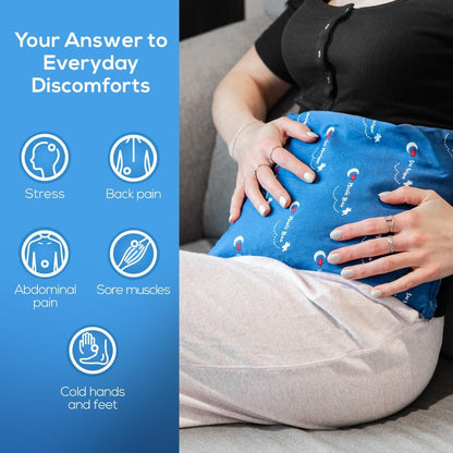 原廠魔法袋實用魔法袋熱敷袋，冷熱療法，緩解胃痛，無線冷熱敷，28 x 24 公分（11 吋 x 9.5 吋）