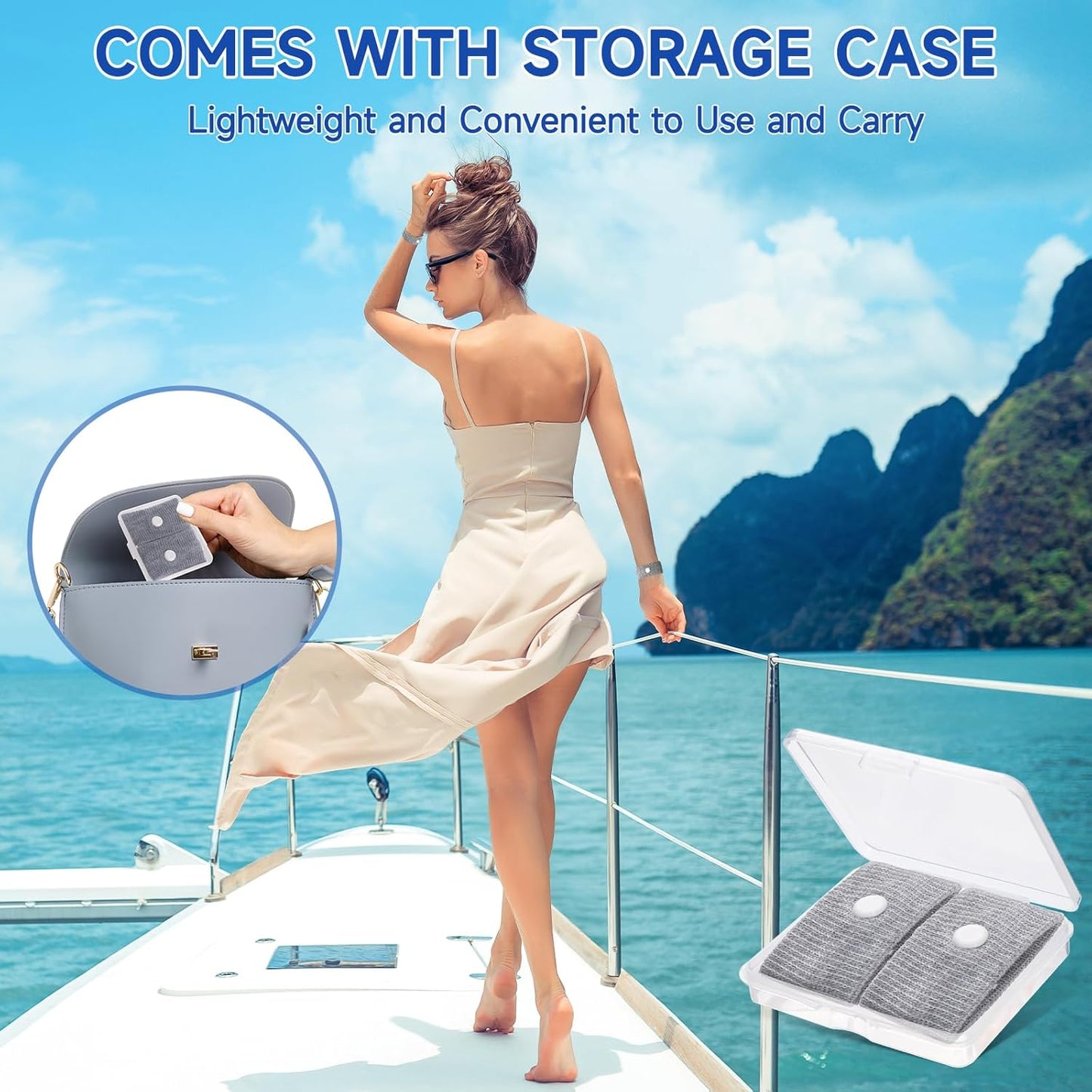 LYJEE 成人暈車緩解腕帶、懷孕緩解晨吐腕帶、暈車暈船緩解指壓腕帶