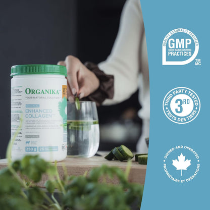 Organika 瑪卡認證有機粉 - 糊化處理，具有高生物利用度、荷爾蒙平衡和增強膠原蛋白勝肽蛋白粉，有益於頭髮、皮膚和指甲健康