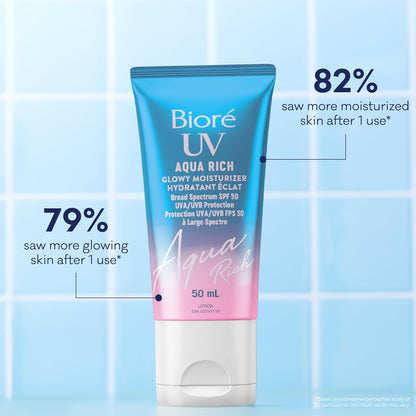Bioré UV Aqua Rich Glowy 保湿霜 – SPF 50 50毫升