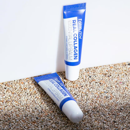 Farm Stay Farmstay Real Collagen Essential Lip Balm - Collagen Lip Treatment for Hydrated, Plump Lips - Soothes and Smooths Dry, Cracked Lips - 10 ml