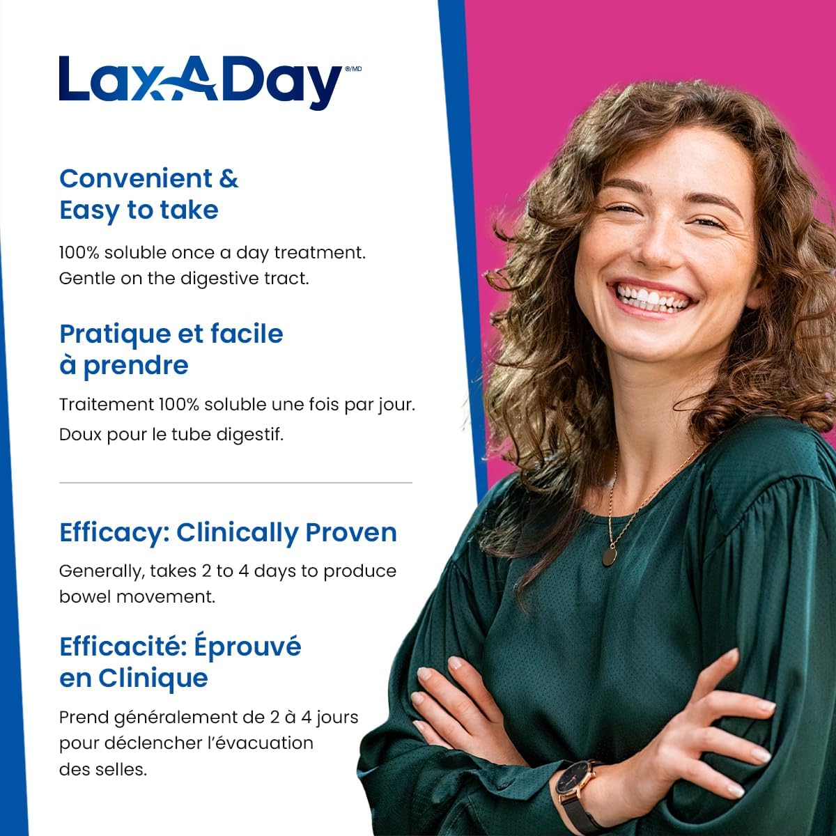LAX-A-Day Powder Laxative - No Taste, No Grit, No Sugar - Clinically Proven Relief of Occasional Constipation (10 Doses, 170 g)