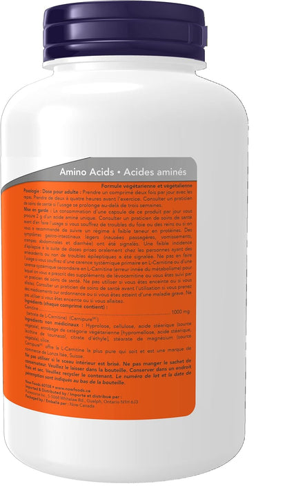 NOW α-硫辛酸，600毫克，60粒素食膠囊和左旋肉鹼，雙倍強度1000毫克，100片