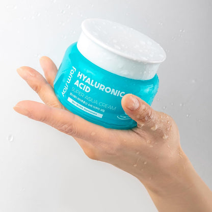 Farm Stay Farmstay Hyaluronic Acid Super Aqua Cream - Hyaluronic Acid Cream for Deep Moisture - Locks In Essential Moisture - Strengthens Skin Barrier - 80 ml