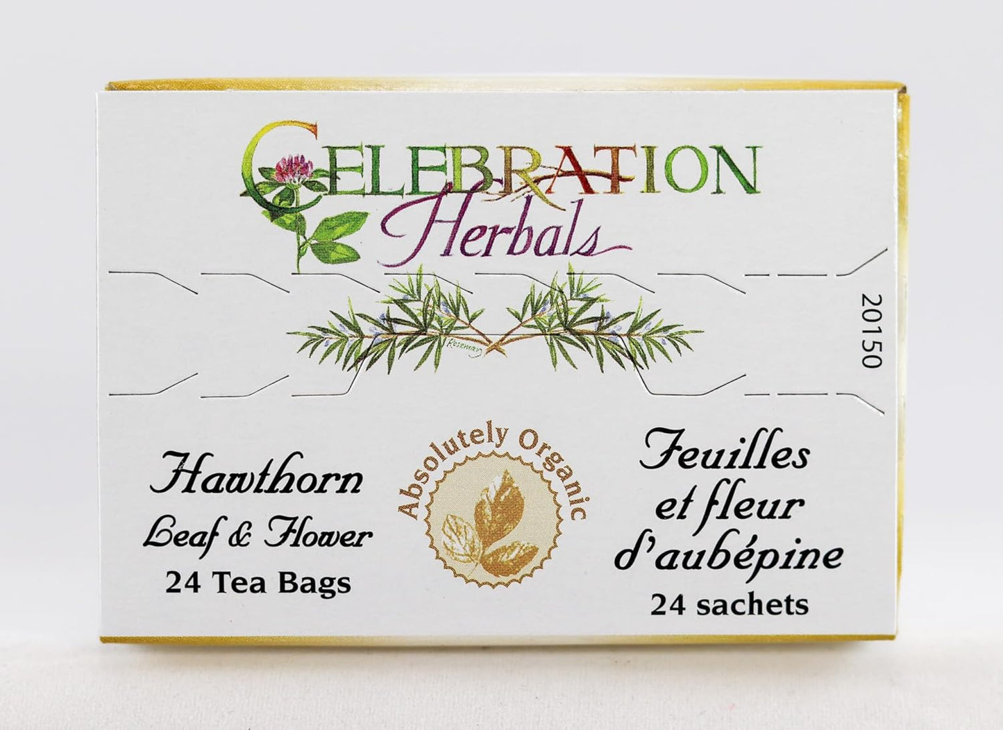 Celebration Herbals Organic Hawthorn Leaf & Flower Tea – Organic, Kosher (24 teabags - 36g) | Crataegus oxyacantha Herbal Tea | Sweet and Slightly Bitter, Valued in Herbal Traditions