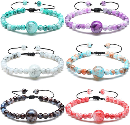 Sureio 6 件組暈車手環 防噁心可調式腕帶 適用於遊輪暈船必備 成人