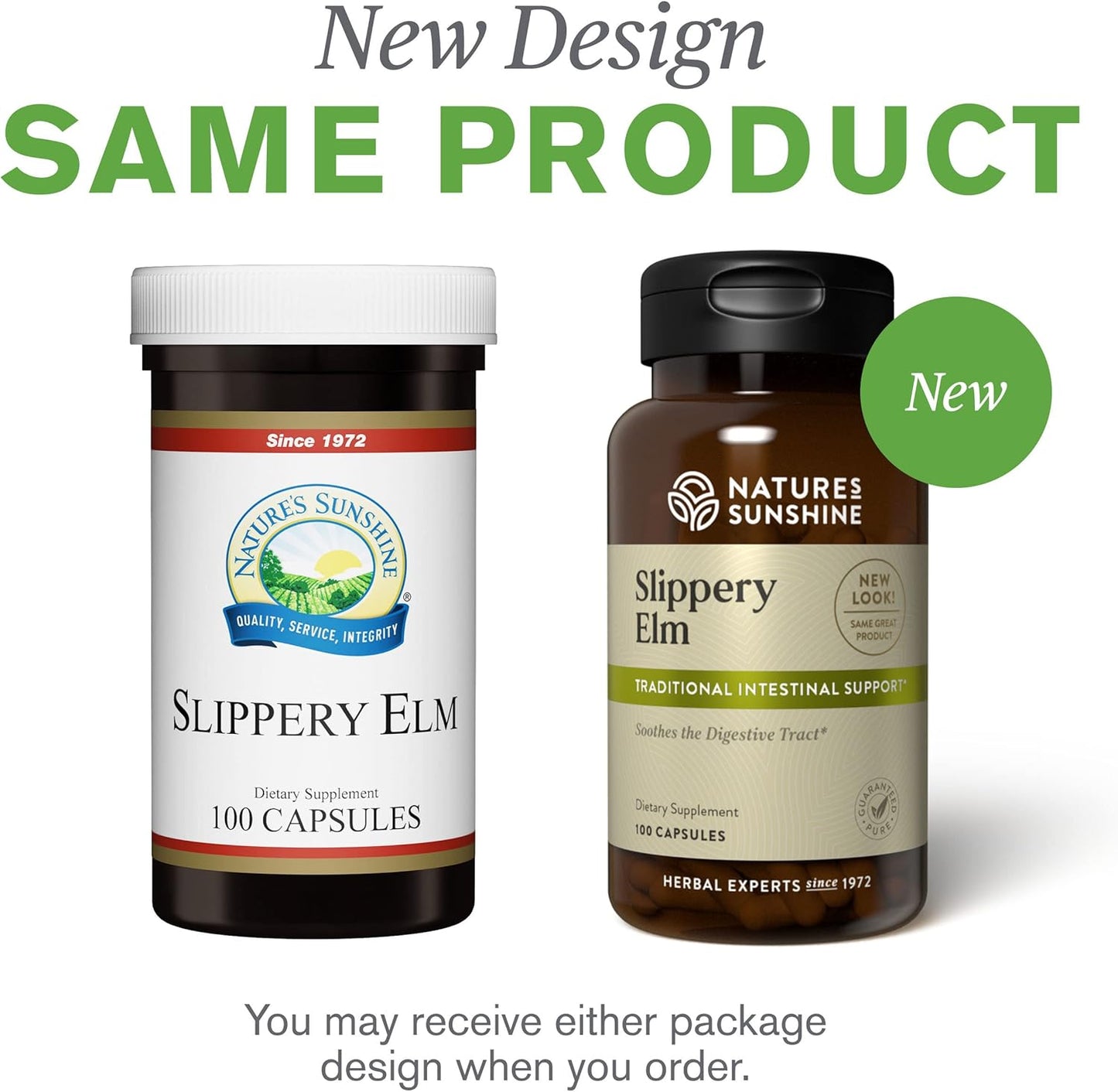 Nature's Sunshine Slippery Elm, 100 capsules