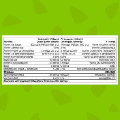 FLINTSTONES 兒童複合維生素軟糖 - 兒童複合維生素，兒童複合維生素軟糖有助於保持身體健康，不含人工甜味劑、阿斯巴甜、合成 FD&C 色素，180 粒軟糖