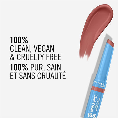 Rimmel London - Kind & Free Tinted Lip Balm, Hydrating, Lightweight, Vegan Formula - Apricot Beauty - 002