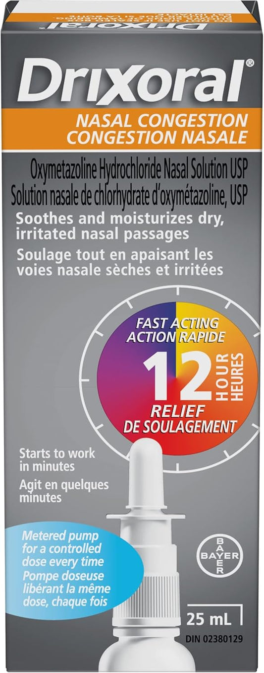 Drixoral 鼻塞喷雾，舒缓并滋润干燥和受刺激的鼻腔，25ml