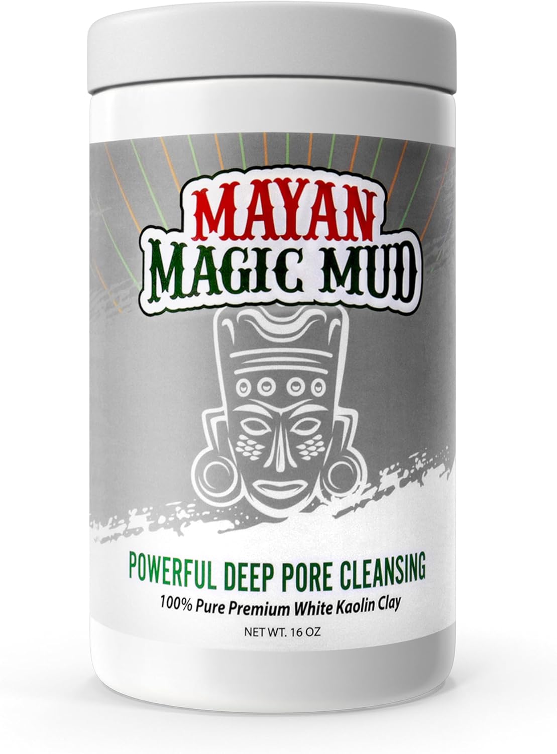 Mayan Magic Mud Powerful Deep Pore Cleansing White Kaolin Clay Cleanser Unisex 16 oz