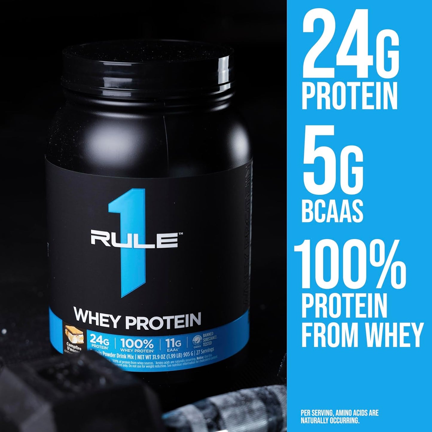 Rule 1 Whey Blend 27 serv Lightly Salted Caramel 1.99 lbs