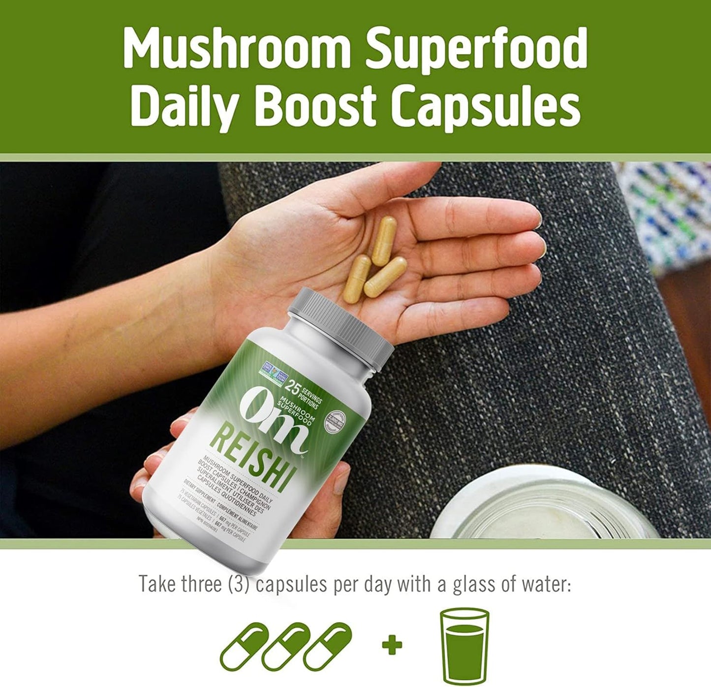 Om Reishi Mushroom 667mg 75 count