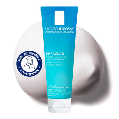 La Roche-Posay Effaclar Face Toner, Foaming Cream Cleanser & Face Mask. For Oily or Acne Prone Skin, Reduces the look of Pores, Dermatologist Recommended