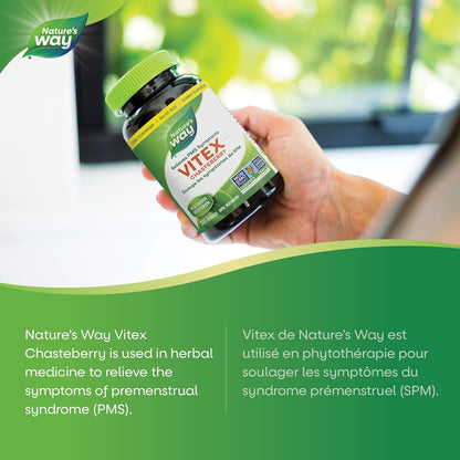 Nature's Way Vitex Chasteberry – Herbal Supplement to Help Relieve PMS Symptoms, Normalize Hormones and Stabilize Menstrual Cycle Irregularities – Non-GMO - 320 Vegetarian Capsules, Value Size