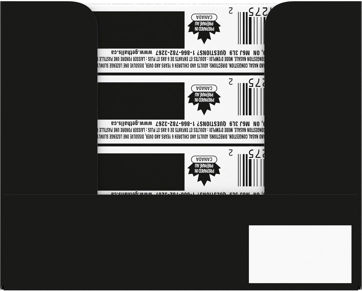 HALLS 无糖特强止咳糖浆，20 包，每包 9 粒，润喉糖，缓解咽喉痛，缓解咳嗽，薄荷醇，加拿大制造