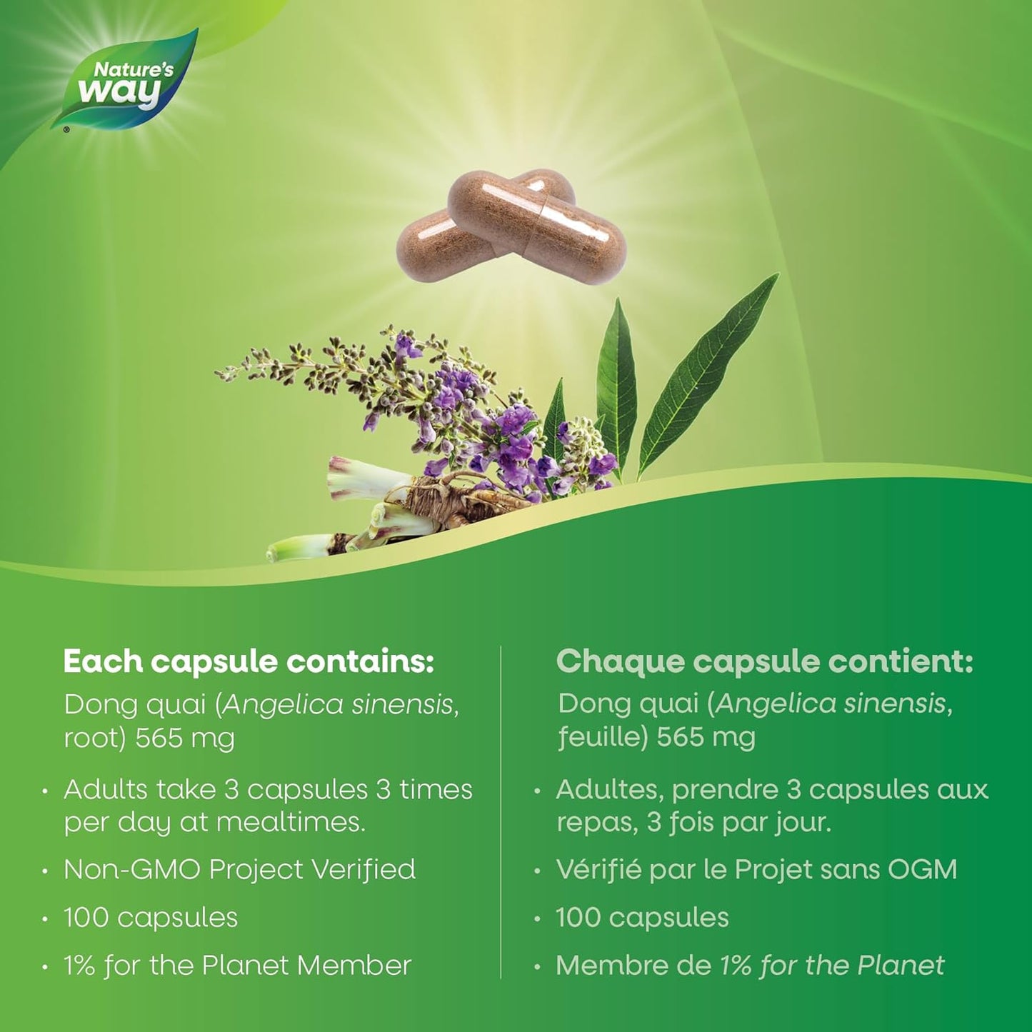 Nature's Way 当归根保健品 100 粒