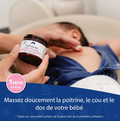 hydraSense 婴儿护理舒缓膏 – 温和舒缓，舒适呵护，不含凡士林，无刺激性，采用天然成分桉树、薰衣草和洋甘菊制成，经儿科医生测试。43克
