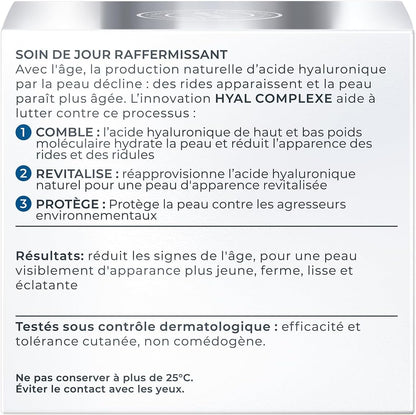 Eucerin Anti Wrinkle Firming Day Care Hyaluronic Acid Moisturizer for Face, Anti Aging Face Cream for Women Visibly Reduces the Look of Fine Lines & Wrinkles, All Skin Types, 50mL Jar