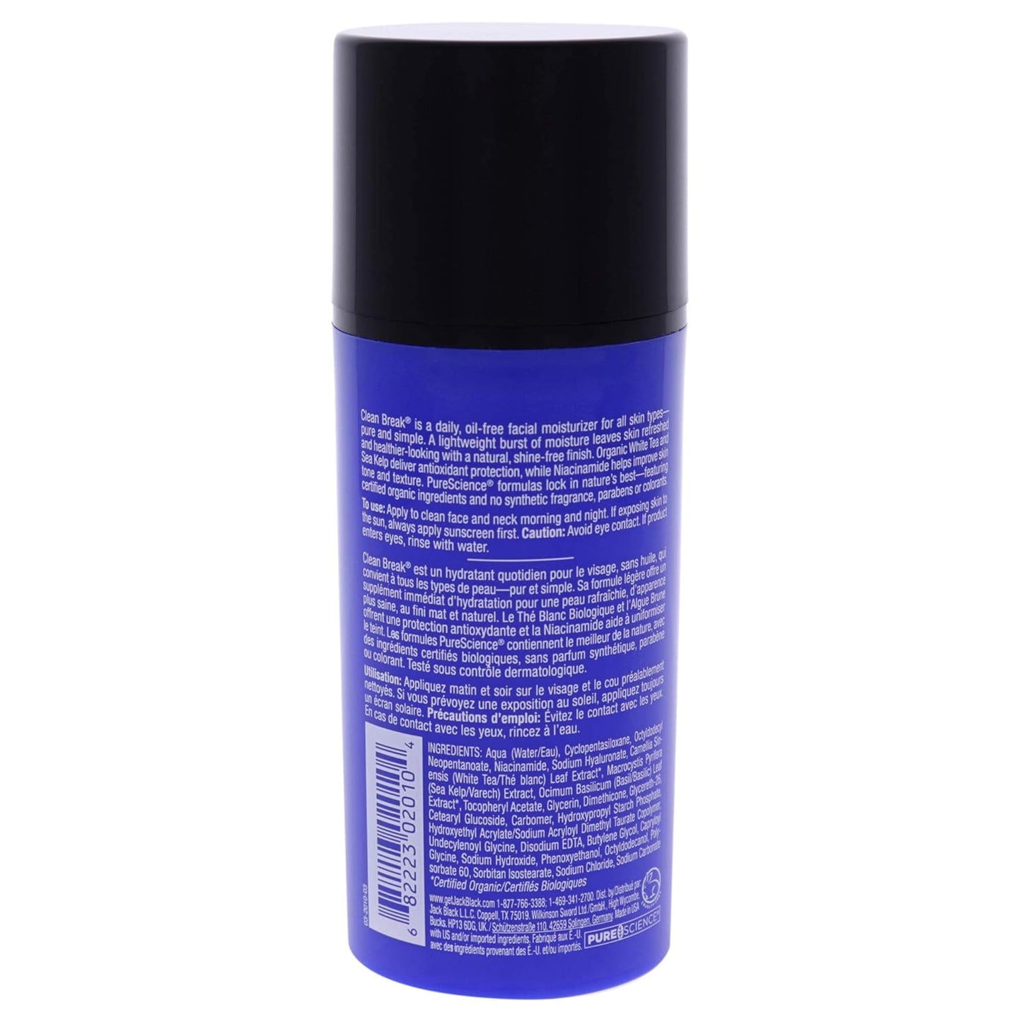 Jack Black Clean Break OilFree Moisturizer, 3.3 Fl Oz