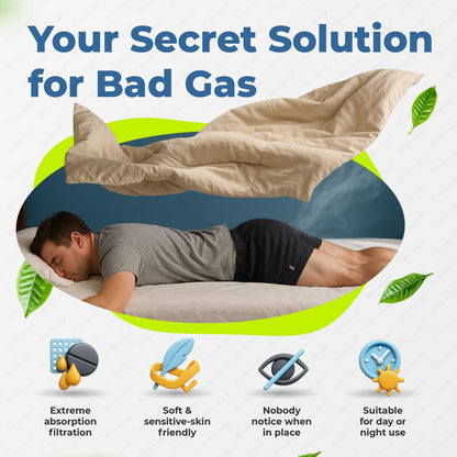 Odor Eliminator for Strong Odor, No Toxic Spray. Men & Women’s Charcoal Odor Absorber, Flatulence Underwear Help. Gas Relief for Adults. Flatulence Pads Silence & Stop Odor Up to 100%. DiscreetZ P-30