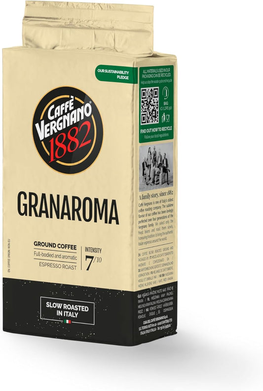 Caffè Vergnano Granaroma 摩卡咖啡，250 克（1 包）包裝可能有所不同