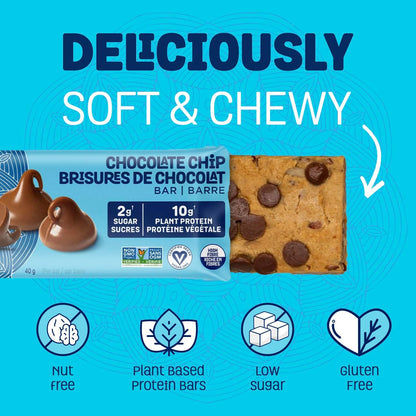 HUNGRY BUDDHA 植物蛋白棒，低糖，高能量零食，不含乳製品和花生，12 包，巧克力碎