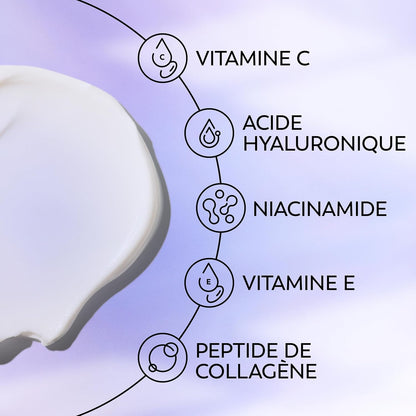 Olay Super Cream with Sunscreen SPF 30, Ultra Lightweight Face Moisturizer with Vitamin C, Hyaluronic Acid, Niacinamide, Vitamin E, and Collagen Peptide, 50 mL