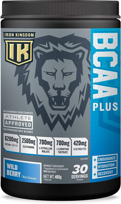 IRON KINGDOM BCAA PLUS WILD BERRY 10.1克 胺基酸、電解質、麩醯胺酸、耐力、恢復、補水