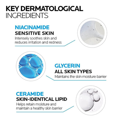 La Roche-Posay Face Moisturizer, Toleriane Sensitive Face Cream with Niacinamide and Ceramides, for Normal to Combination Skin Sensitive Skin, Alcohol Free, Fragrance Free, 40mL (Packaging May Vary)
