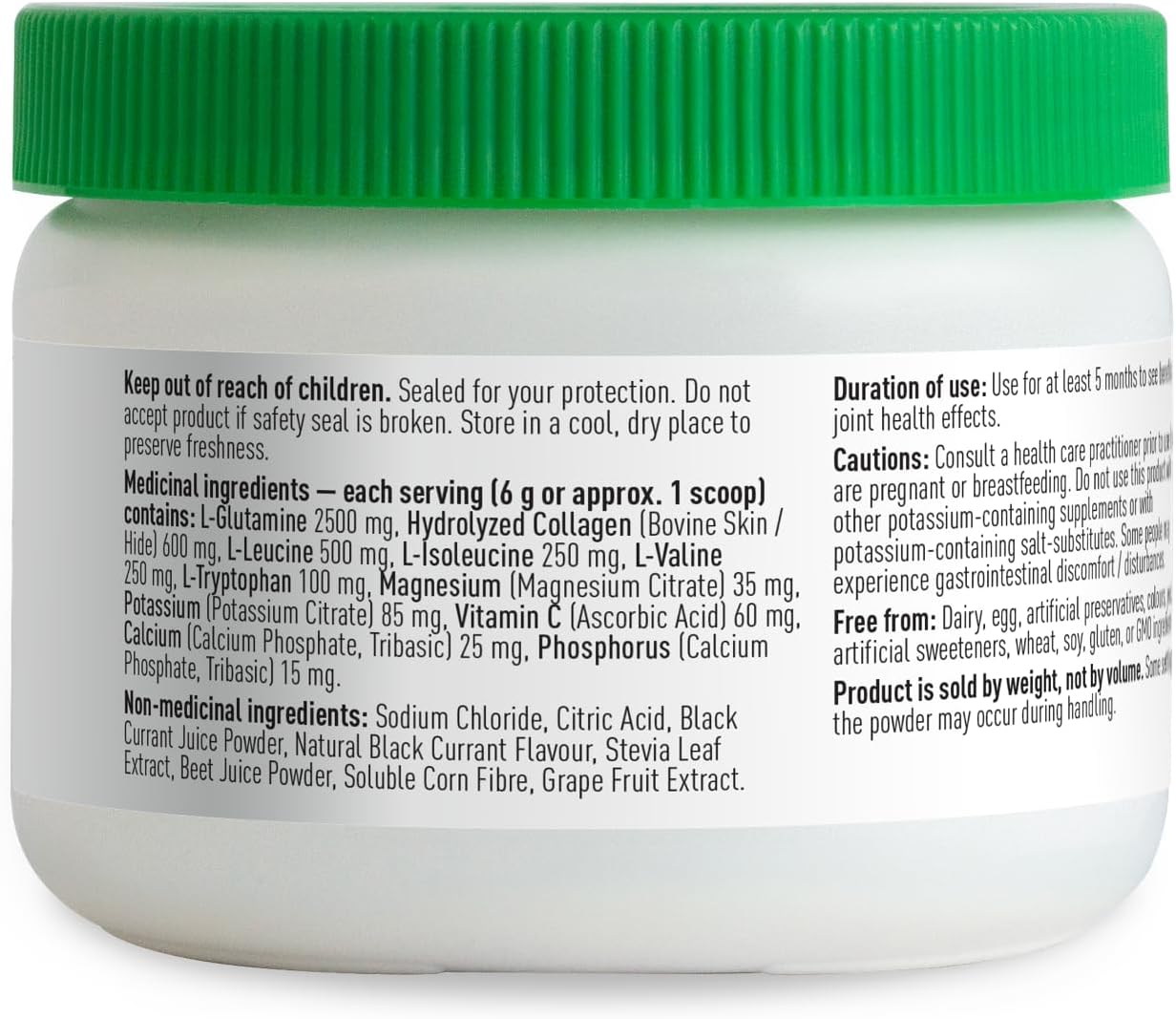 Organika 電解質恢復 - 無糖運動後補充劑，含支鏈氨基酸和 L-谷氨酰胺 - 漿果味 - 180 克，30 份