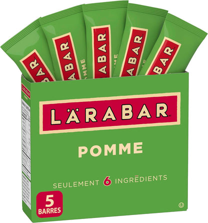 LÄRABAR Apple, Fruit and Nut Energy Bar, Pack of 5 Bars, Gluten Free, Vegan, Snack Bars
