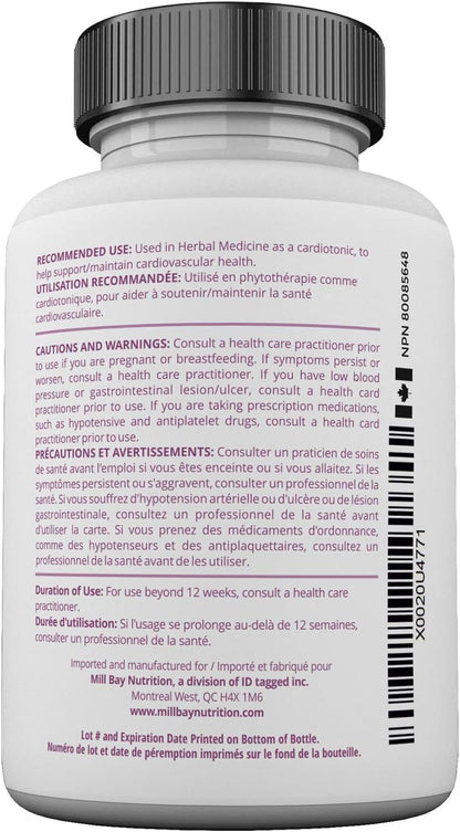 Mill Bay 福斯可林提取物（加拿大制造）– 100 粒胶囊 – 500 毫克，男女适用 – 有助于维持心血管健康