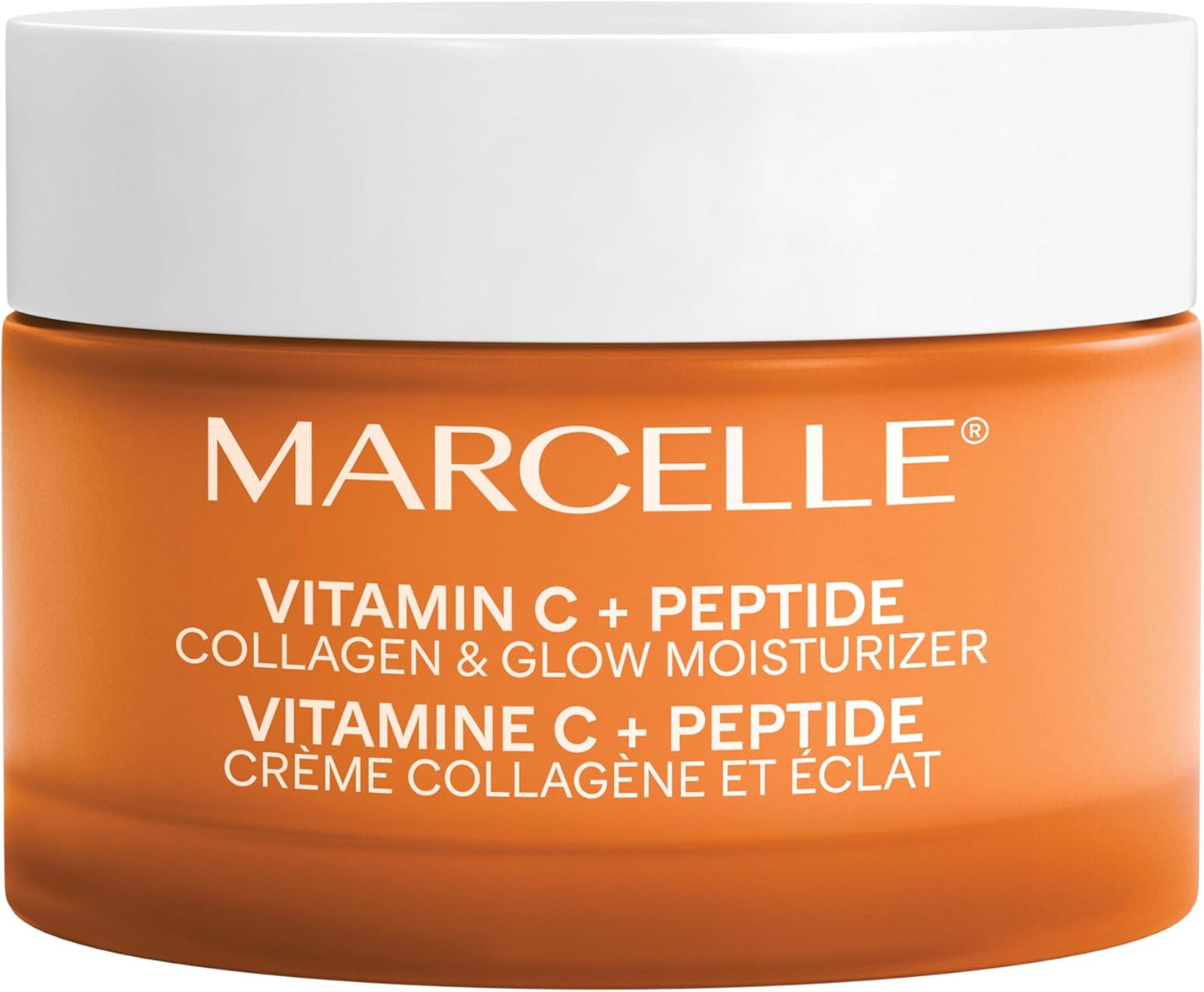 Marcelle Vitamin C + Peptide Collagen & Glow Moisturizer, Day & Night Cream, Brightening & Smoothing, Vegan, Cruelty-Free, Hypoallergenic, Non-Comedogenic, Paraben-Free, Fragrance-Free, 50 mL