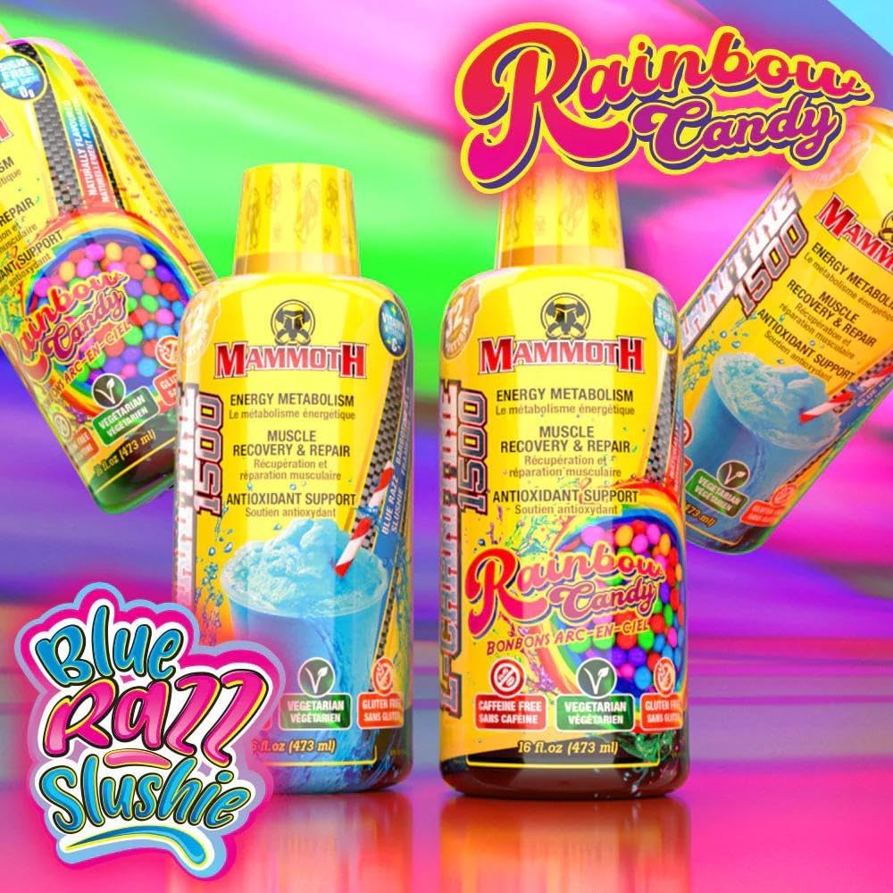 Mammoth L-肉鹼 1500，彩虹糖 32 份