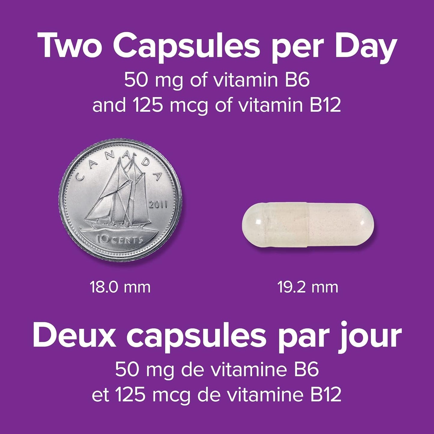 Webber Naturals 维生素 B6 + B12 含叶酸，120 粒胶囊
