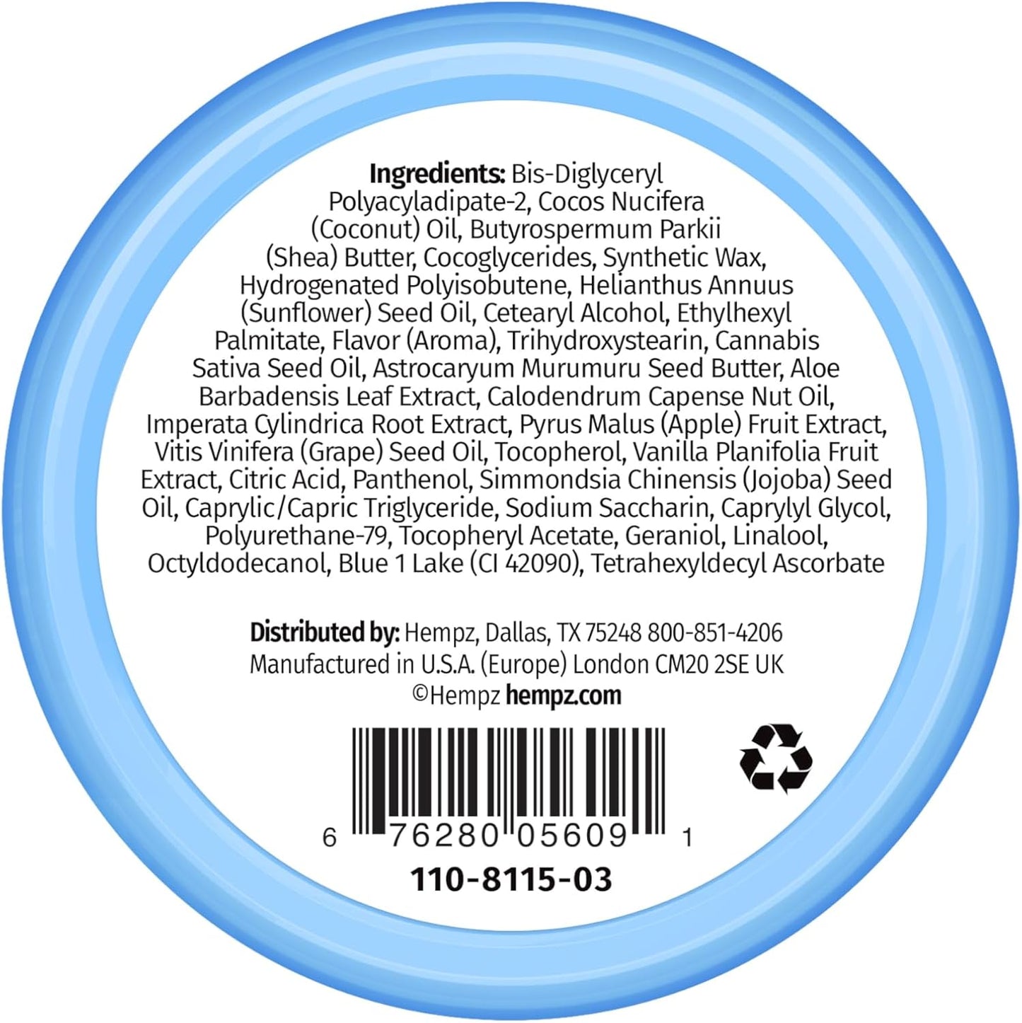 Hempz Hydrating Lip Sleeping Mask - Triple Moisture Fresh Citrus (.70 Oz.) | Overnight Hydrating Lip Balm for Dry Lips, Lip Repair, Chapped Lip Treatment & Nourishment for Women