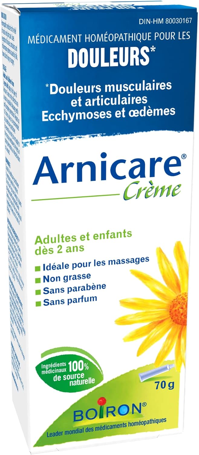 Boiron Arnicare 片剂，60 片，顺势疗法药物，用于缓解肌肉和关节疼痛肿胀和 Arnicare 乳膏，用于缓解疼痛、肌肉疼痛和关节疼痛，以及受伤引起的肿胀