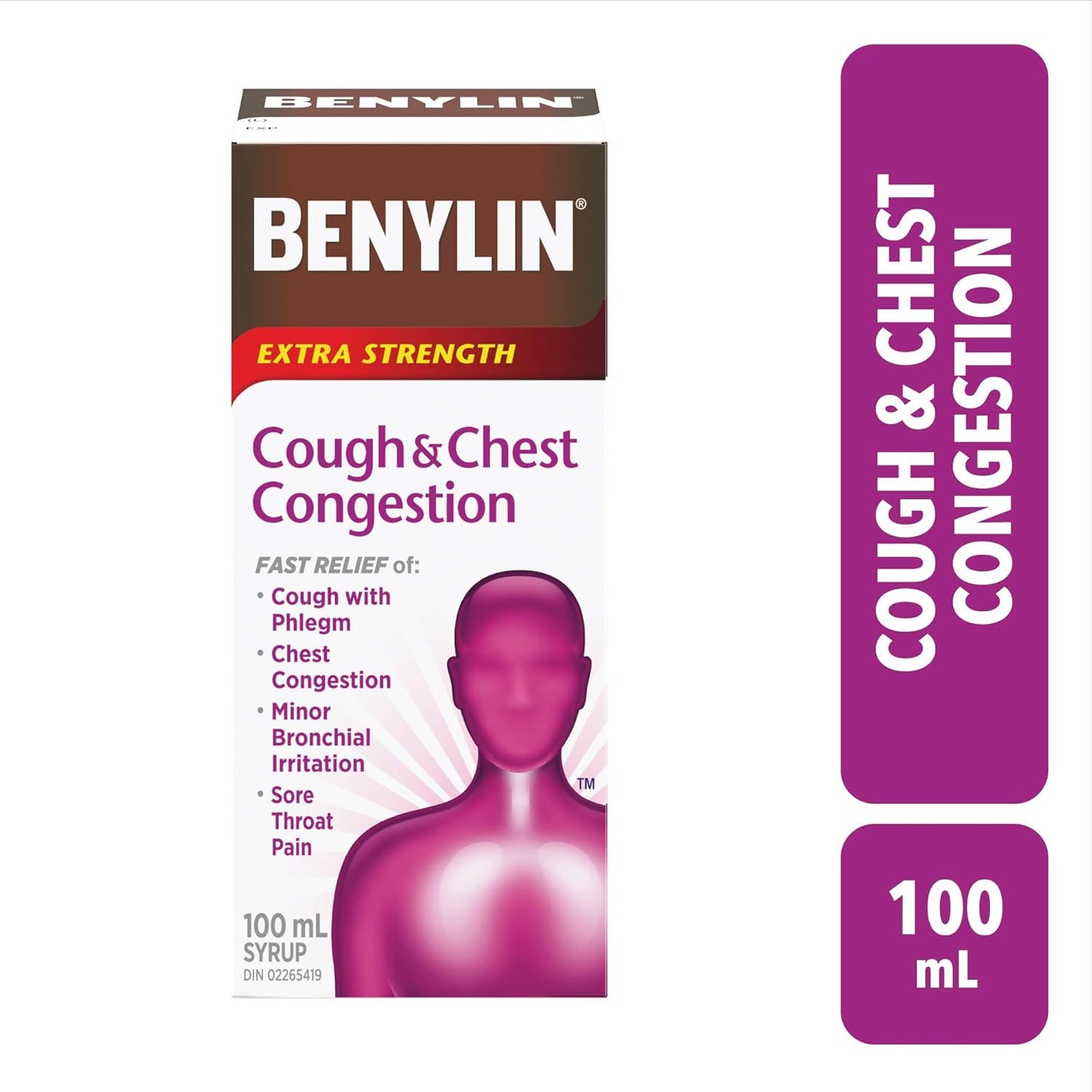 BENYLIN 強效止咳化痰糖漿，緩解咳嗽及胸悶症狀，100毫升