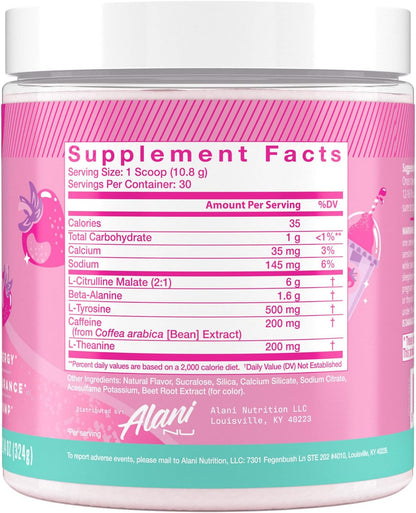 Alani Nu Preworkout - Pink Slush - 30 Servings