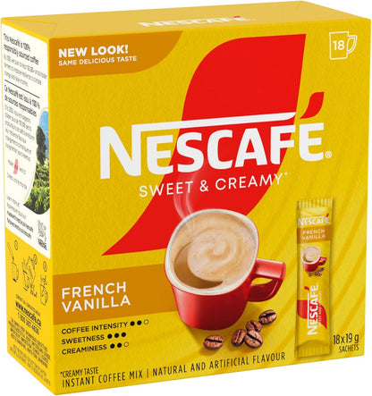 雀巢香甜奶油法式香草速溶咖啡混合盒，法式香草味，6 包