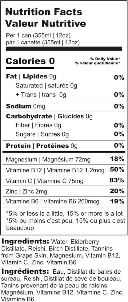 Auralis 植物滋补品，含灵芝、接骨木和桦木（4 包）采用真正的功能性蘑菇精酿而成 | 富含维生素和矿物质 | 不含糖或甜味剂 | 零碳水化合物和无麸质 | 由...制成……