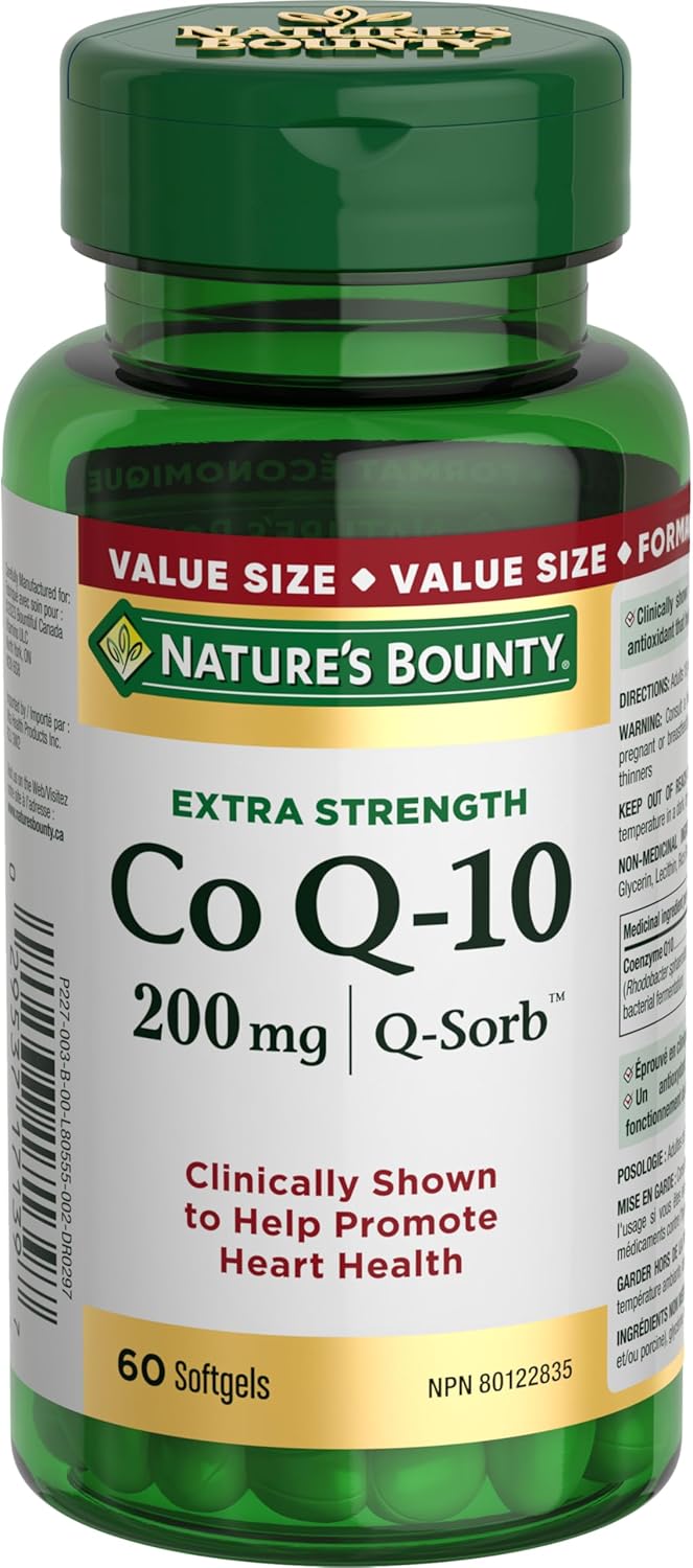 自然之宝 Co Q-10，200 毫克，超强效，经临床证明有助于促进心脏健康，提供抗氧化剂，有助于维持健康的心脏功能，软胶囊，48.9 克