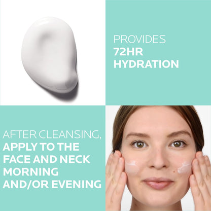 La Roche-Posay Face Moisturizer, Hydraphase Face Cream with Hyaluronic Acid, Glycerin and Shea Butter for dehydrated skin, 72H Intense Moisture, Rich Texture, 50 ml.