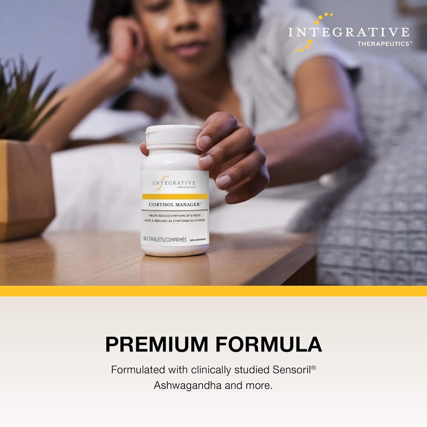 皮质醇管理器 - 综合治疗 - 睡眠支持补充剂*，含南非醉茄、木兰和 L-茶氨酸 - 传统阿育吠陀助眠剂 - 纯素 - 90 片