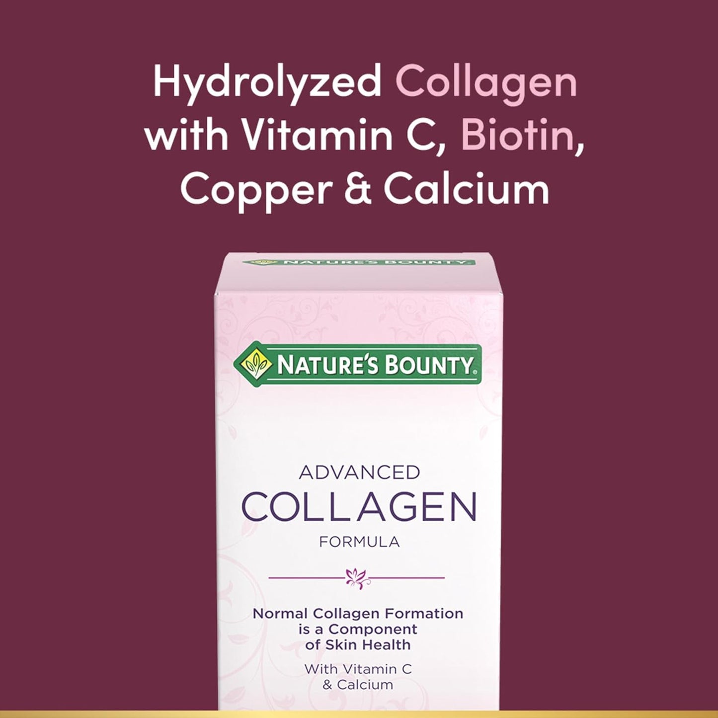 自然之寶高級膠原蛋白配方，有助於正常膠原蛋白形成，有助於修復結締組織，支持免疫功能和紅血球形成，片劑，115.9 克